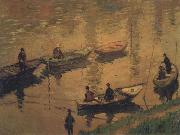 Claude Monet, Anglers on the Seine at Poissy